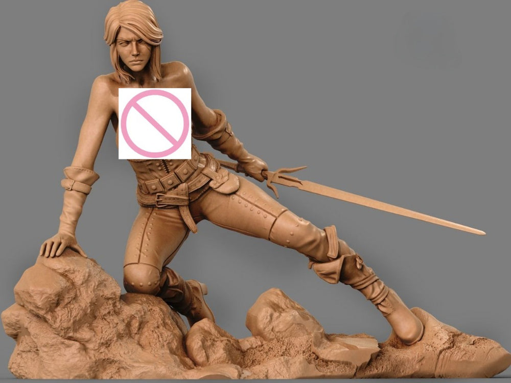 1/24 Female Hunter, Resin Model Figure Kit, Fantasy Theme, Unassembled and Unpainted