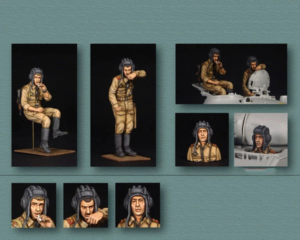 1/35 WWII German Officer Briefing Scene, 3 Figures, Resin Model Figure Kit, Unassembled and Unpainted