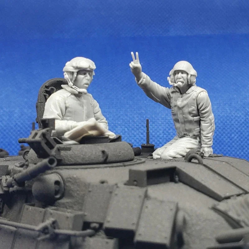 1/35 Modern Israeli Tank Crew, 4 Figures, Resin Model Figure Kit, Unassembled and Unpainted