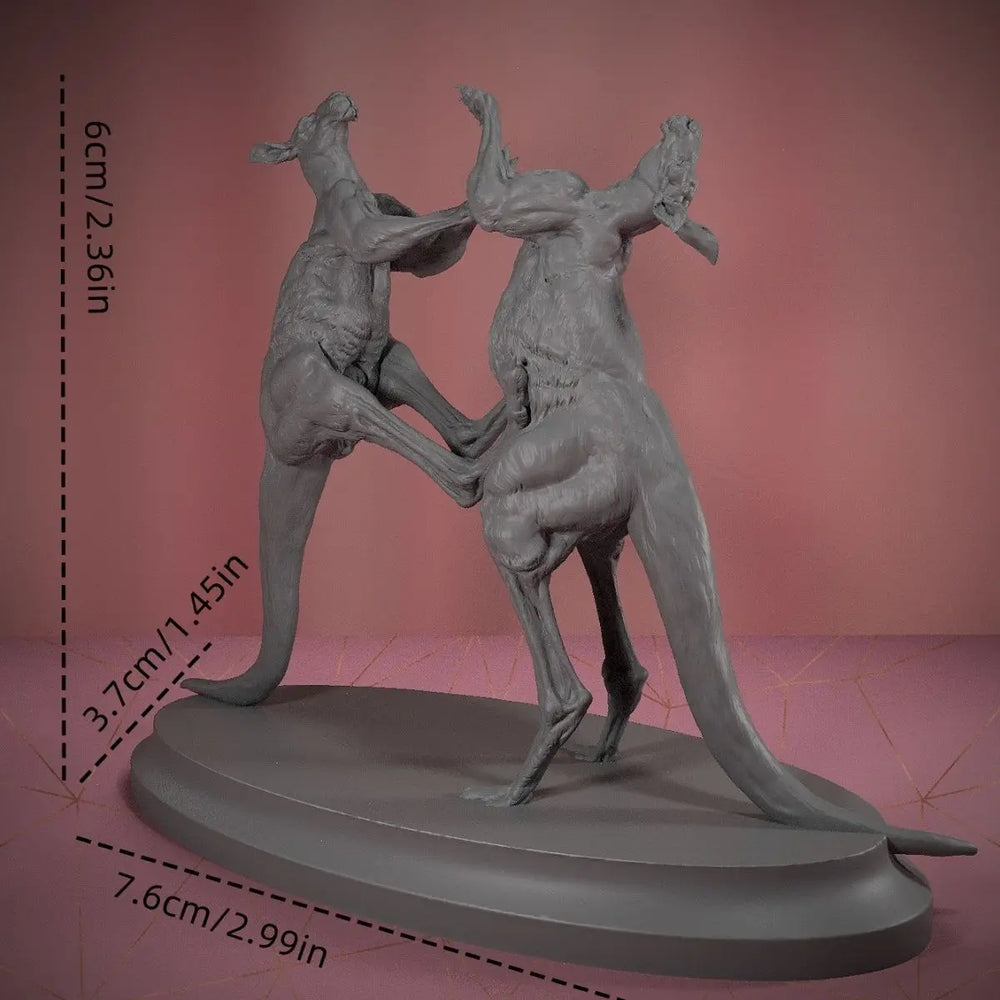 1/50 Red Kangaroo, 5 Figures, Resin Model Creature Kit, Wildlife Theme, Unassembled and Unpainted