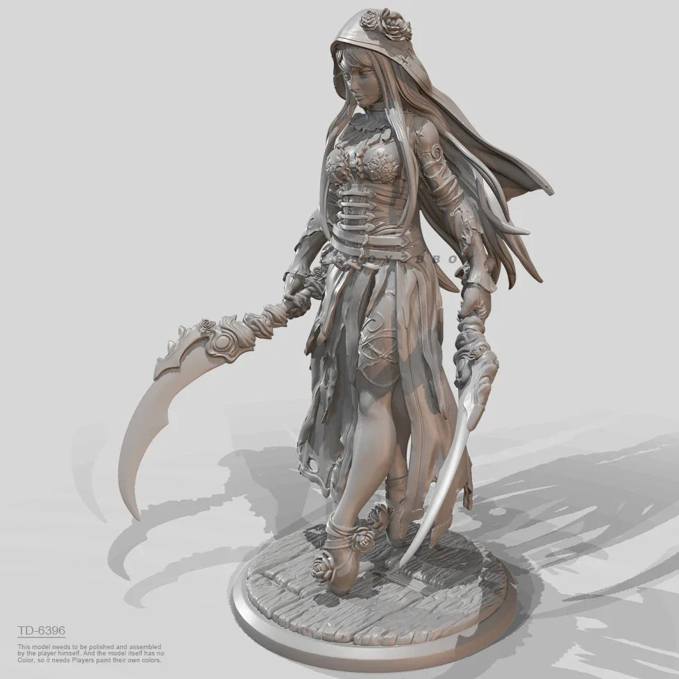 75mm Ornate Female, Resin Model Figure Kit, Fantasy Theme, Unassembled and Unpainted