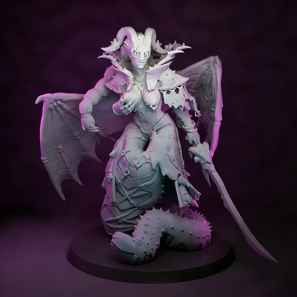 1/24 Serpent Demon Beauty, Resin Model Figure Kit, Fantasy Theme, Unassembled and Unpainted