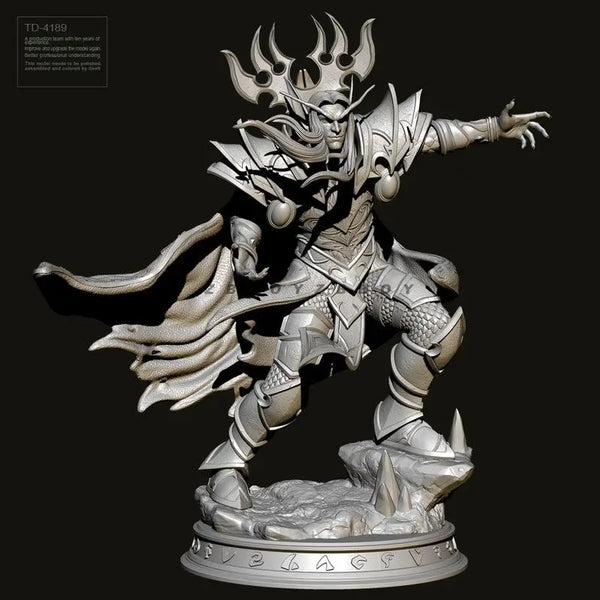 75mm High Elves Wizard Leader, Resin Model Figure Kit, Fantasy Theme, Unassembled and Unpainted