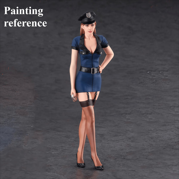 1/12 Modern Female Police Officer, Resin Model Figure Kit, Unassembled and Unpainted