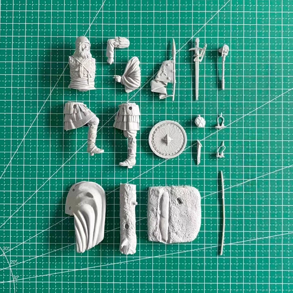 75mm Ancient Russian Cavalry Commander, Resin Model Figure Kit, Unassembled and Unpainted