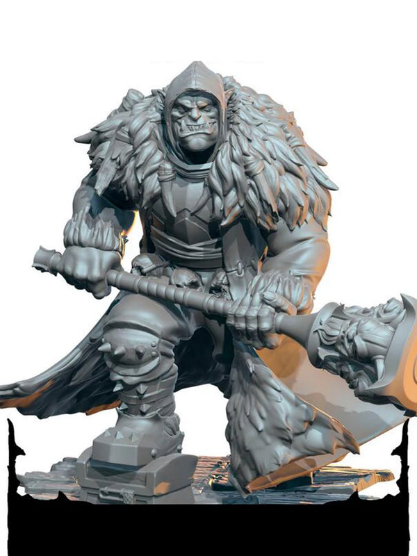 1/24 Ancient Warrior with Axe, Resin Model Figure Kit, Unassembled and Unpainted