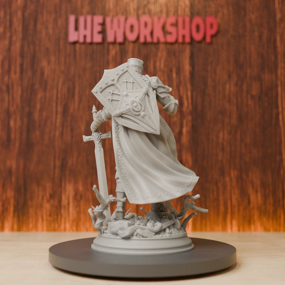 28mm Medieval Crusader Knight, Resin Model Figure Kit, Unassembled and Unpainted