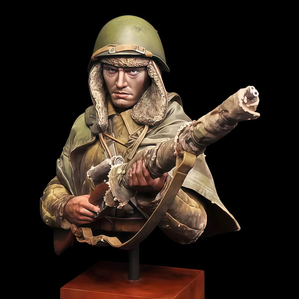 200mm WWI American Doughboy, Resin Model Bust Kit, Unassembled and Unpainted