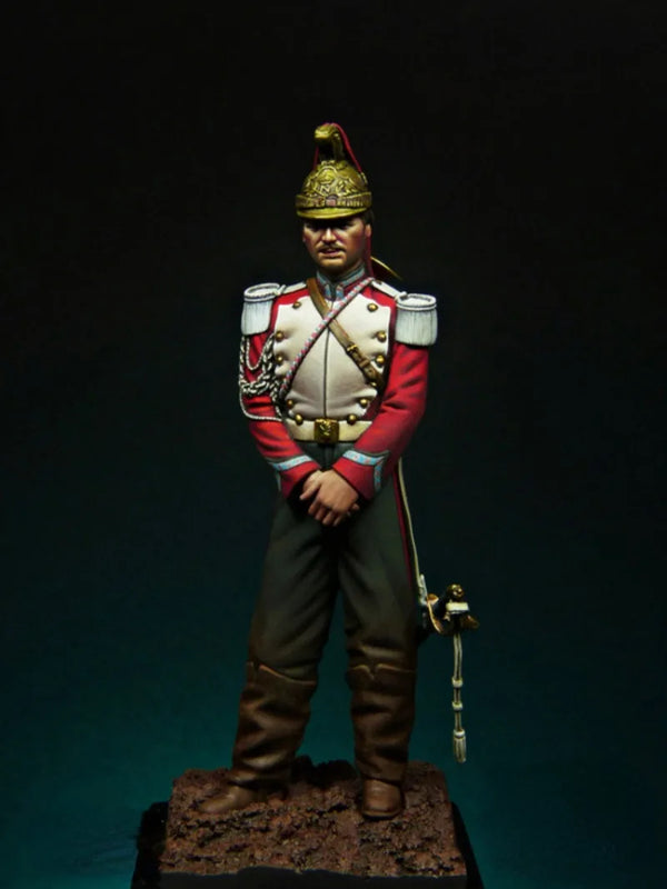 1/24 Napoleonic French Dragon Cavalry Officer, Resin Model Figure Kit, Unassembled and Unpainted