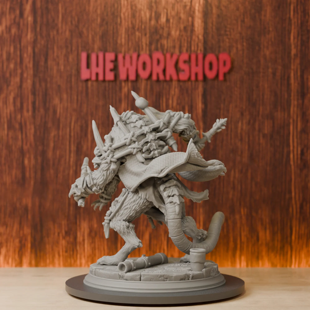 38mm Rat King Monster Boss, Resin Model Figure Kit, Fantasy Theme, Unassembled and Unpainted