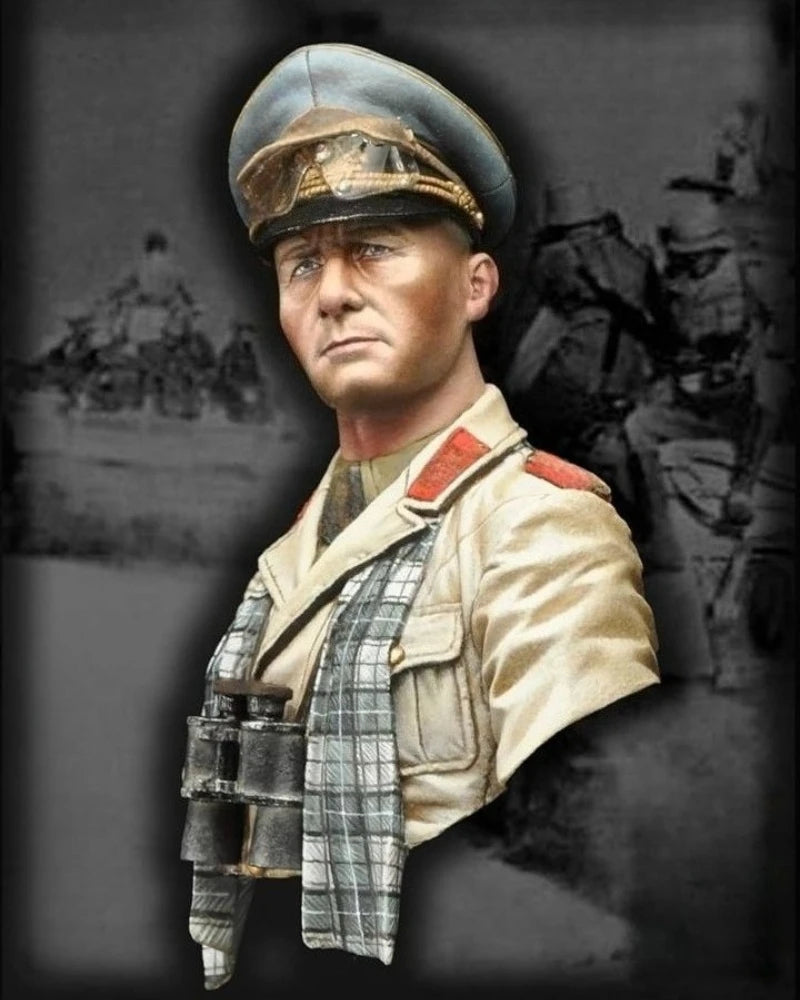 1/10 WWII German Officer in Kilt with Pickelhauben, Resin Model Bust Kit, Unassembled and Unpainted