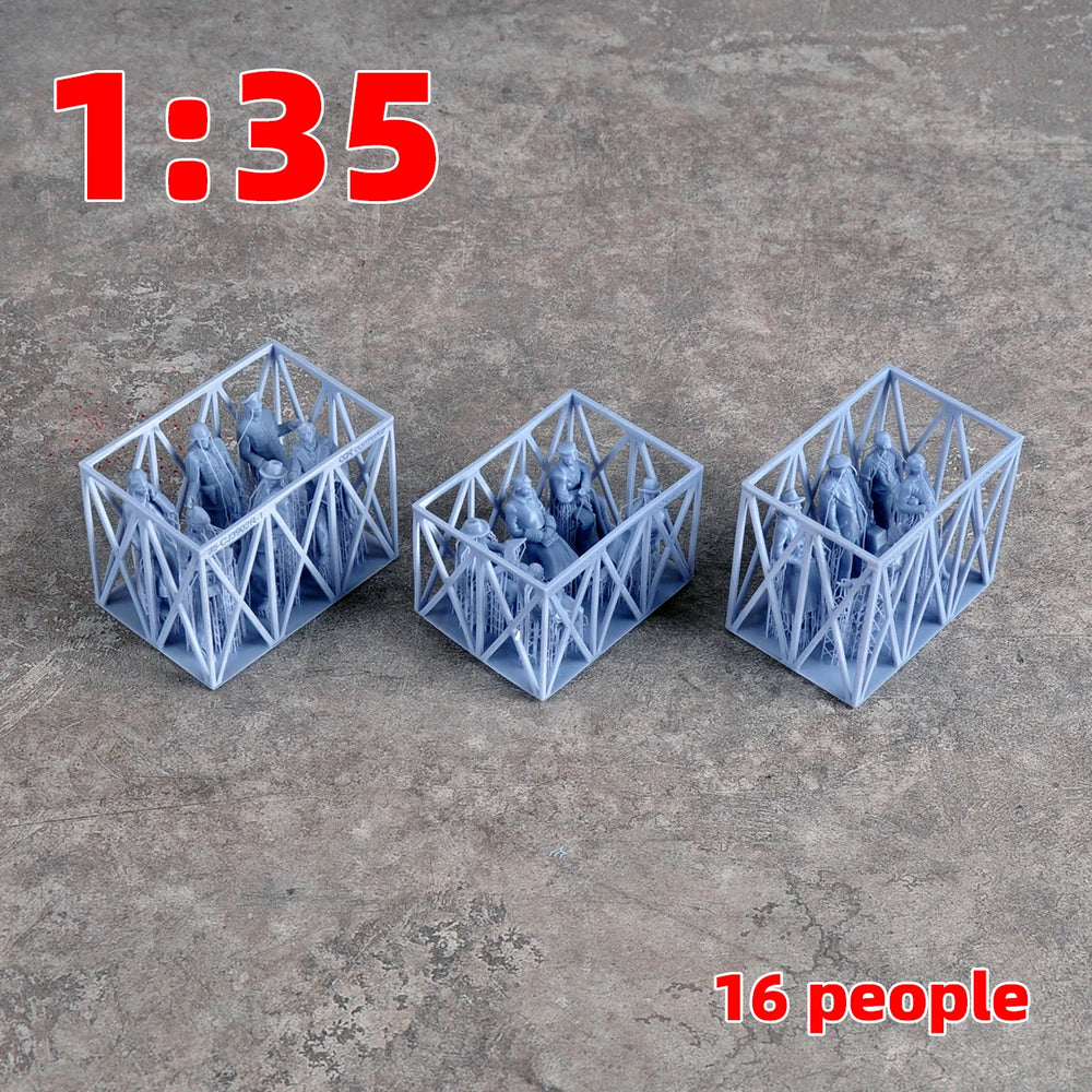 1/35 Civilian Town Residents, 8 Figures, Resin Model Figure Kit, Historical Theme, Unassembled and Unpainted