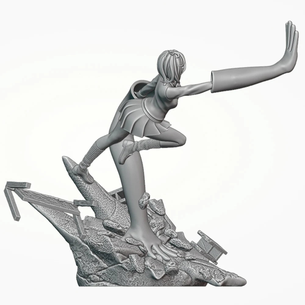 1/24 Martial Artist Pretty Girl, Resin Model Figure Kit, Anime Theme, Unassembled and Unpainted