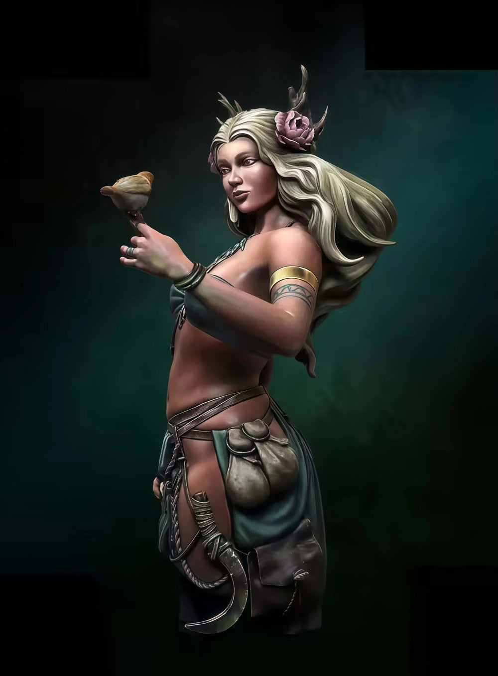 1/10 Goddess Warrior, Resin Model Bust Kit, Fantasy Theme, Unassembled and Unpainted