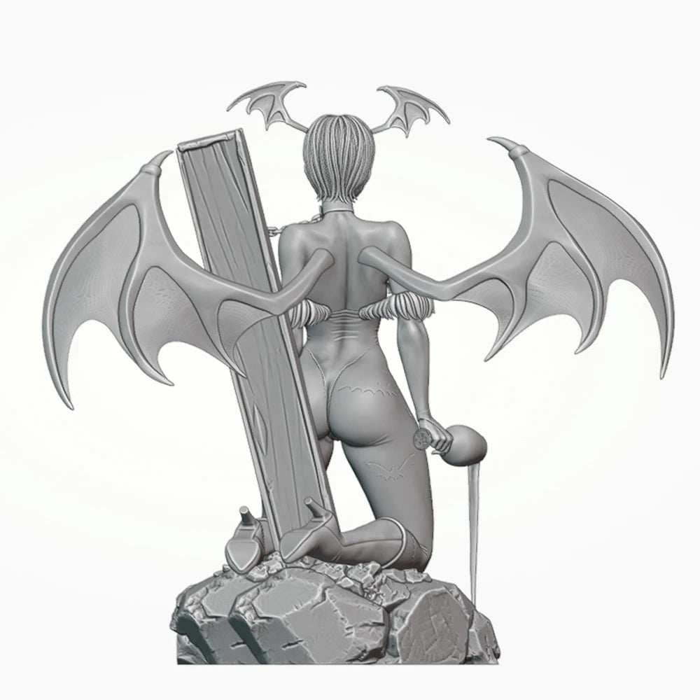 1/24 BelleLilith Demon Dragon, Resin Model Figure Kit, Fantasy Theme, Unassembled and Unpainted