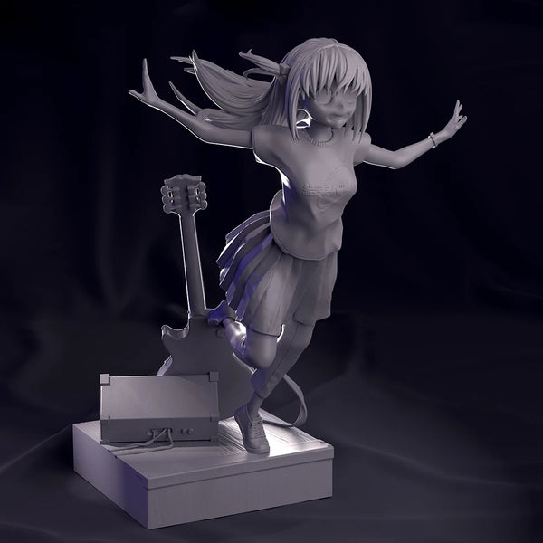1/24 Girl Musician, Resin Model Figure Kit, Anime Theme, Unassembled and Unpainted