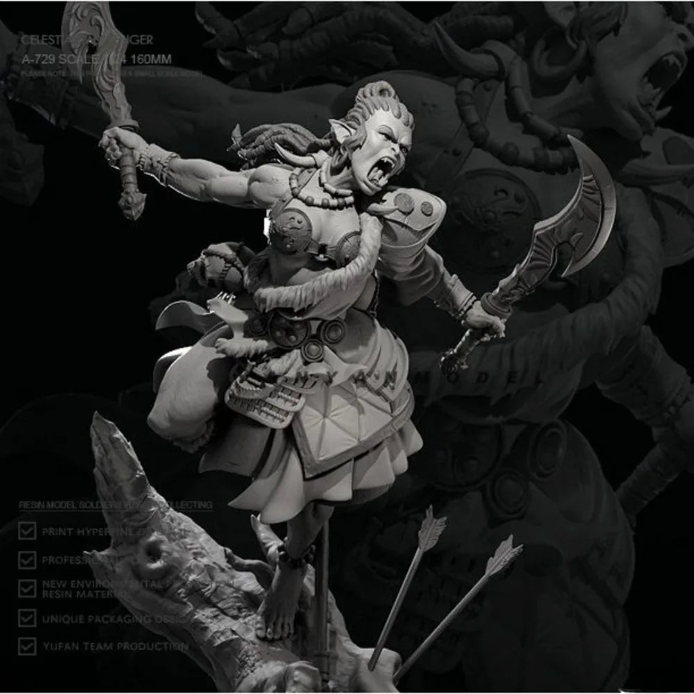 1/24 Orc Female Warrior, Resin Model Figure Kit, Fantasy Theme, Unassembled and Unpainted