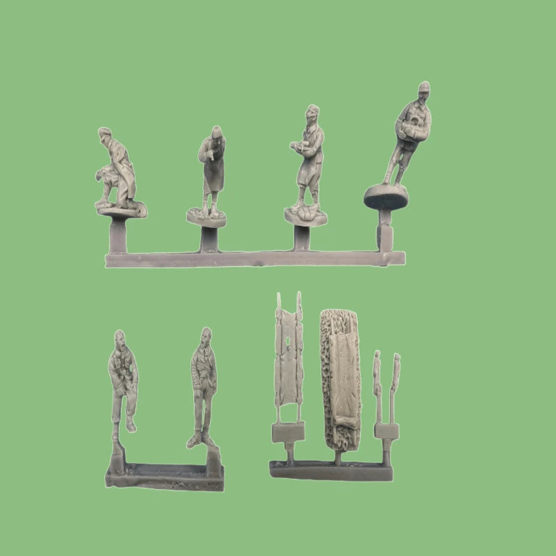 1/72 Modern Rescue Team, 10 Figures, Resin Model Figure Kit, Unassembled and Unpainted