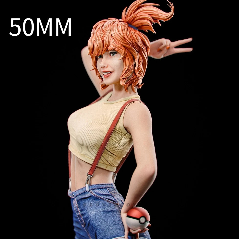 50mm Modern Anime Girl, Resin Model Figure Kit, Anime Theme, Unassembled and Unpainted