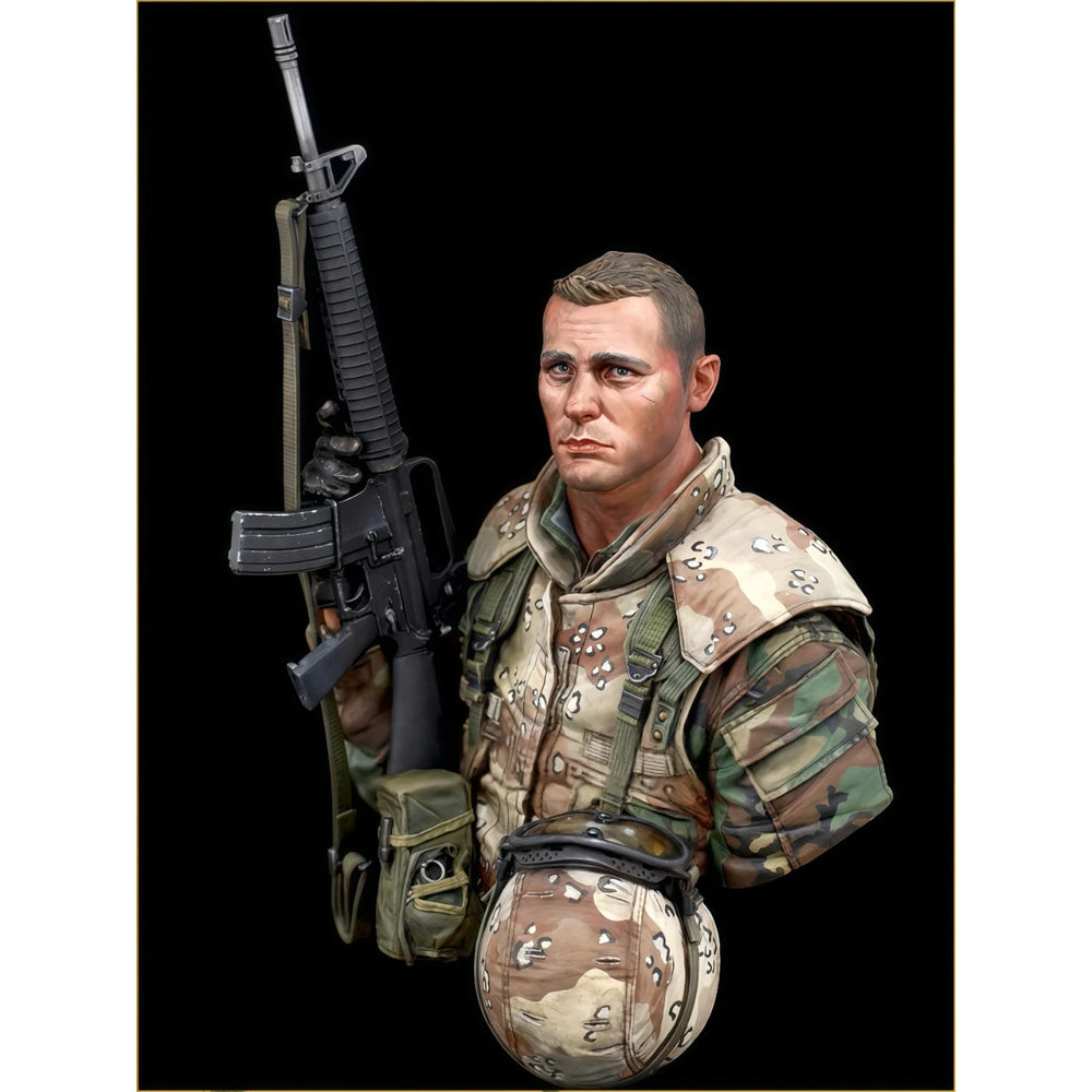 1/10 Modern US Marine Combat, Resin Model Bust Kit, Unassembled and Unpainted