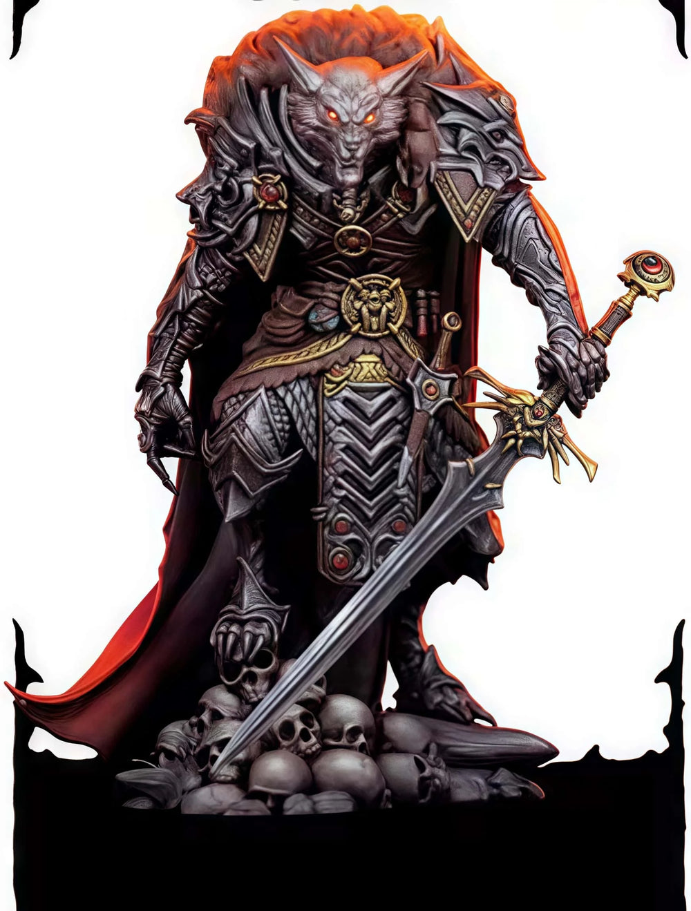 1/24 Werewolf Demon Warrior, Resin Model Figure Kit, Fantasy Theme, Unassembled and Unpainted