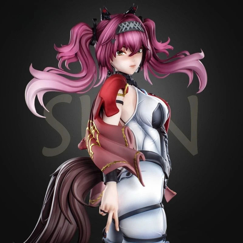 Pink-Haired Anime Girl, Resin Model Figure Kit, Anime Theme, Unassembled and Unpainted