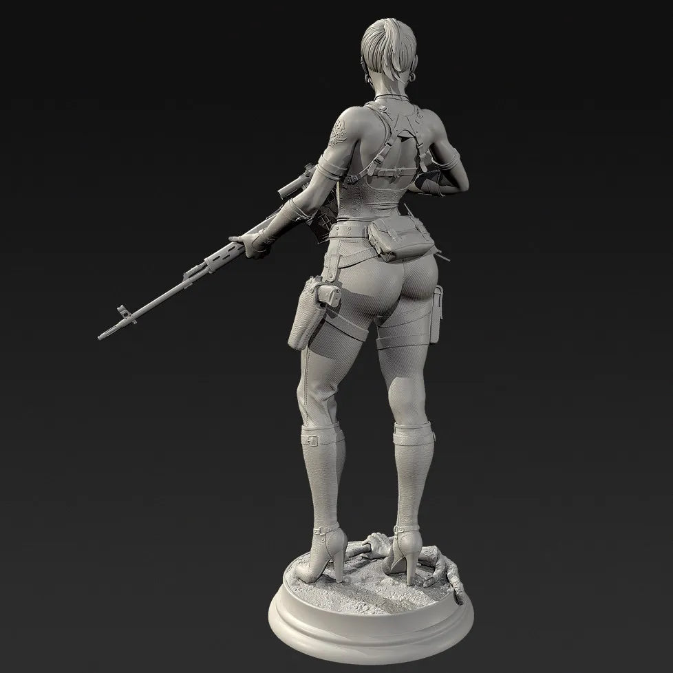 55mm Modern Sci-Fi Tactical Operator, Resin Model Figure Kit, Unassembled and Unpainted