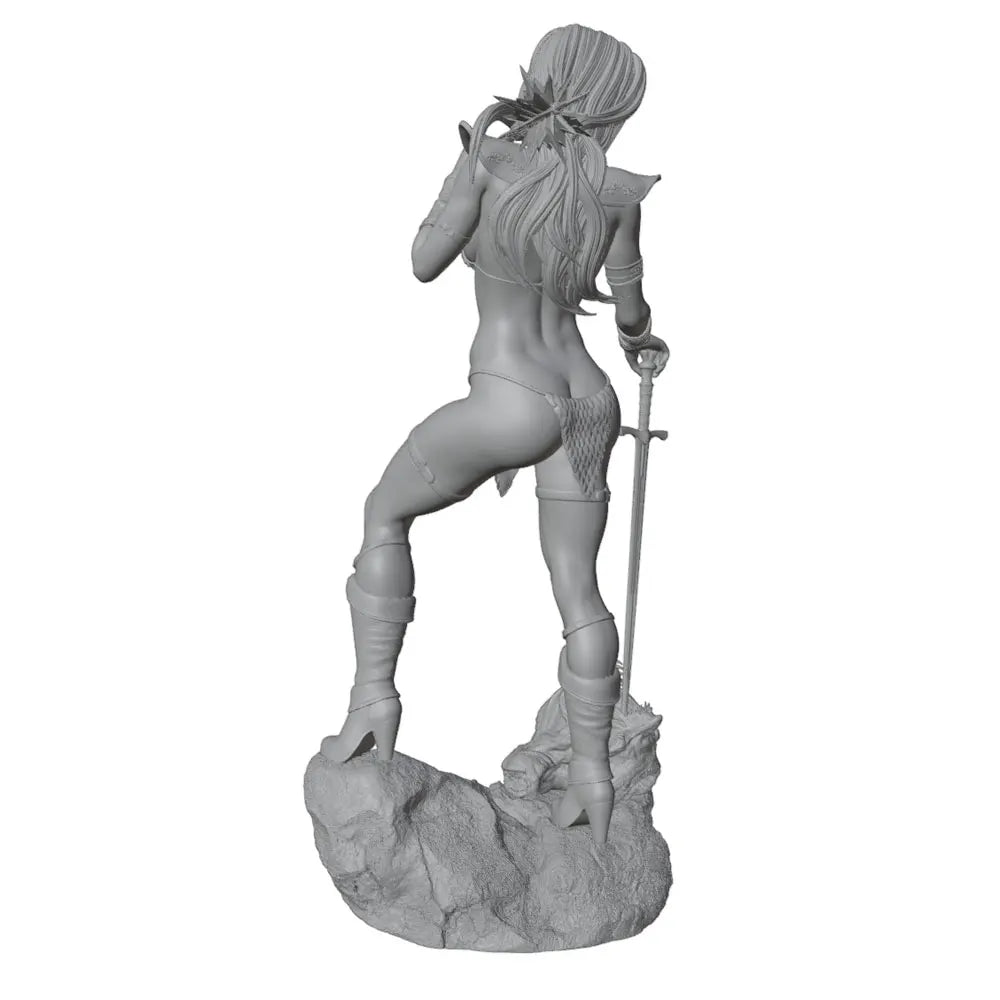 75mm Sexy Female Warrior, Resin Model Figure Kit, Unassembled and Unpainted