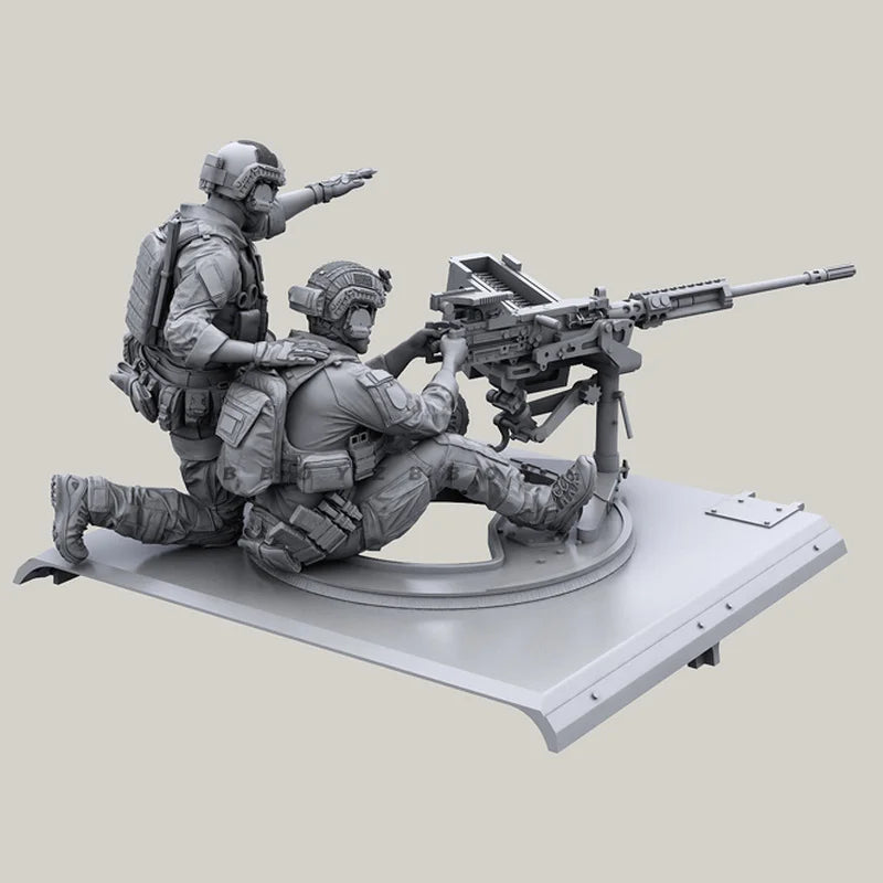 1/35 Modern Tactical Operators with LMG Support, 6 Figures, Resin Model Figure Kit, Unassembled and Unpainted