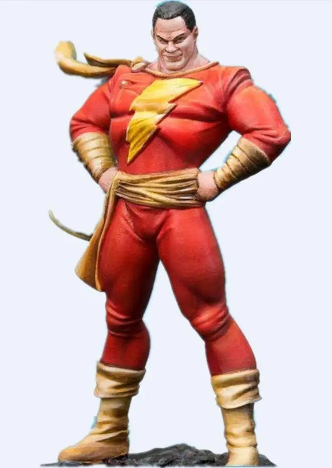 35mm Bald Fantasy Warrior in Red and Gold, Resin Model Figure Kit, Fantasy Theme, Unassembled and Unpainted