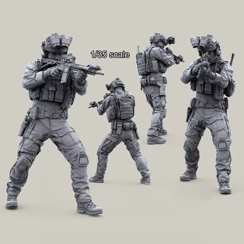 1/35 Modern USMC Infantry, 6 Figures, Resin Model Figure Kit, Unassembled and Unpainted