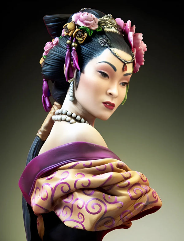 1/10 Ancient Chinese Beauty, Resin Model Bust Kit, Unassembled and Unpainted