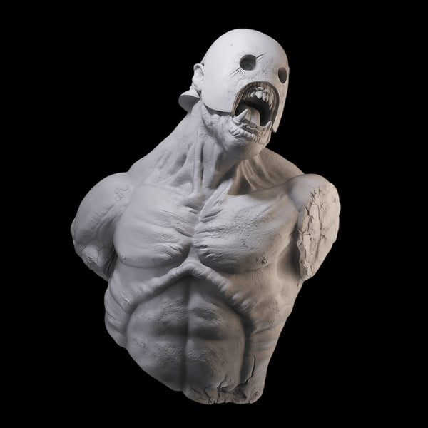 1/10 Skull-Headed Undead Warrior, Resin Model Bust Kit, Fantasy Theme, Unassembled and Unpainted