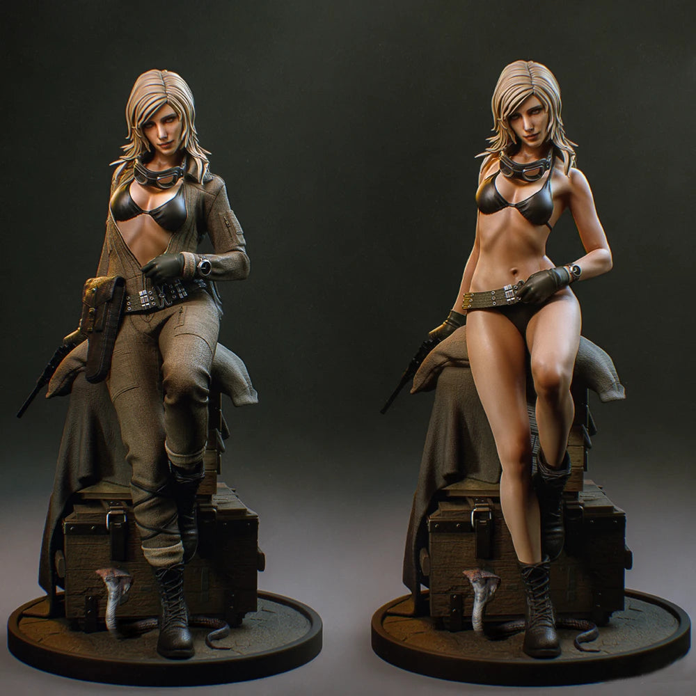 Female Military Operator, Resin Model Figure Kit, Unassembled and Unpainted