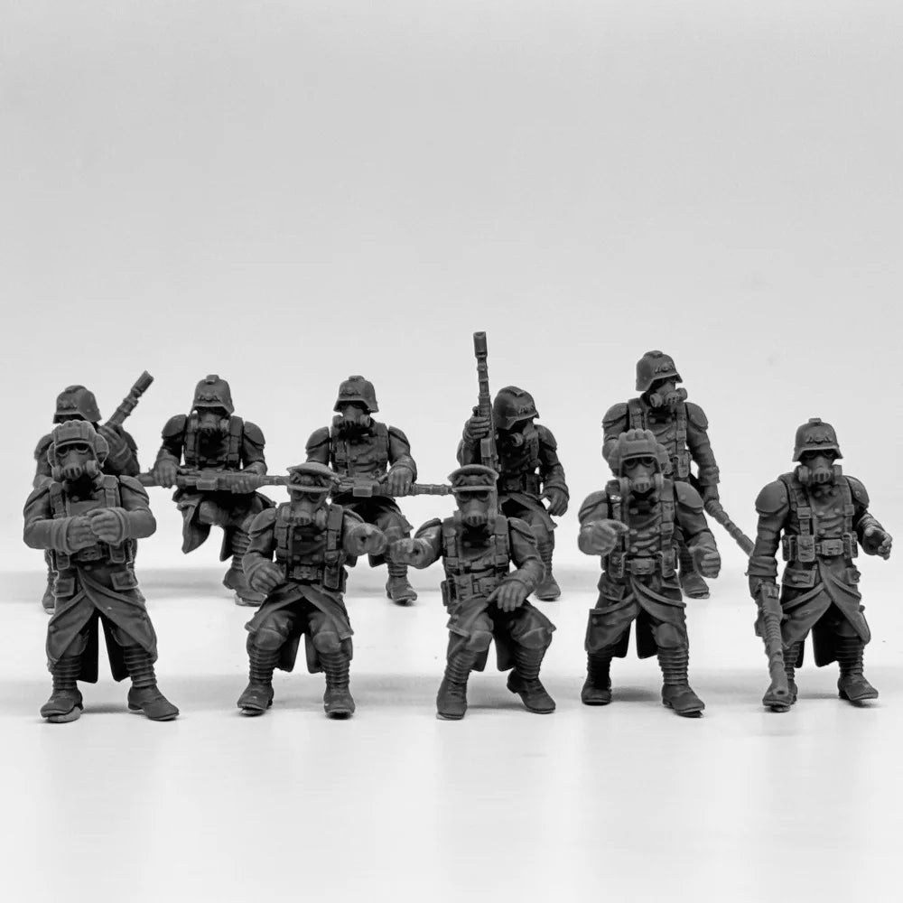 28mm Modern Tactical Soldiers, 38 Figures, Resin Model Figure Kit, Unassembled and Unpainted