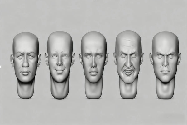 1/35 Modern Military Head Replacements, 5 Figures, Resin Model Accessory Kit, Unassembled and Unpainted