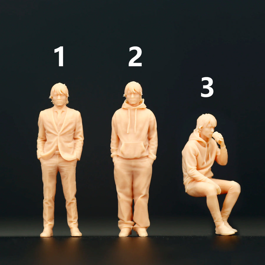 Modern Businessman Standing Pose 1/87 Resin Figure Kit - resin model view 2