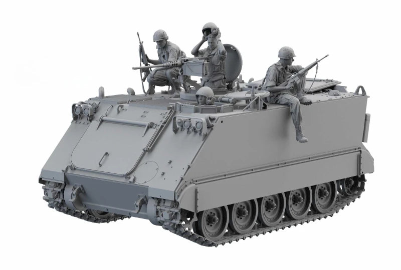 1/16 Modern Armored Personnel Carrier & Crew, 12 Figures, Resin Model Vehicle Kit, Unassembled and Unpainted