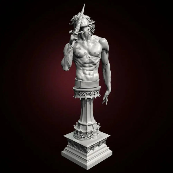 90mm Classical Male Torso, Resin Model Bust Kit, Unassembled and Unpainted