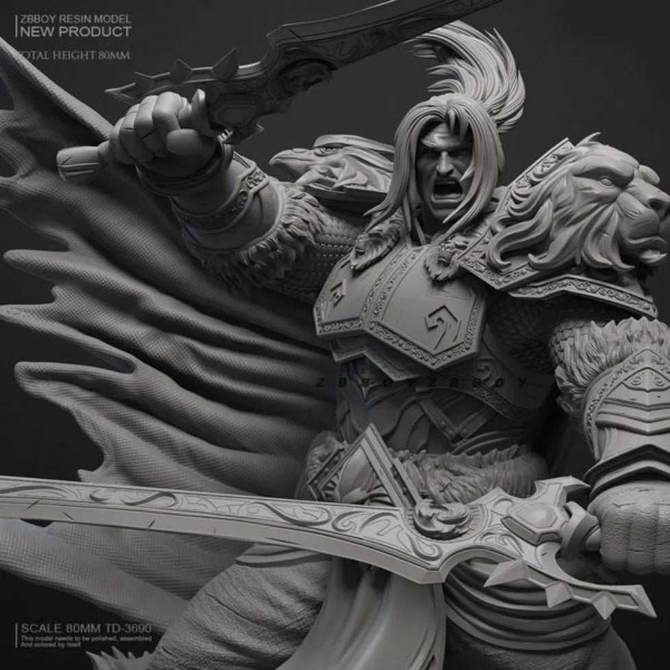 80mm God General Varian, Resin Model Figure Kit, Fantasy Theme, Unassembled and Unpainted