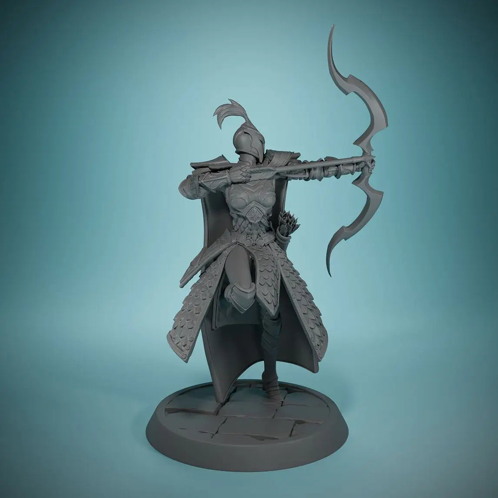 85mm Elven Archer Warrior, Resin Model Figure Kit, Fantasy Theme, Unassembled and Unpainted
