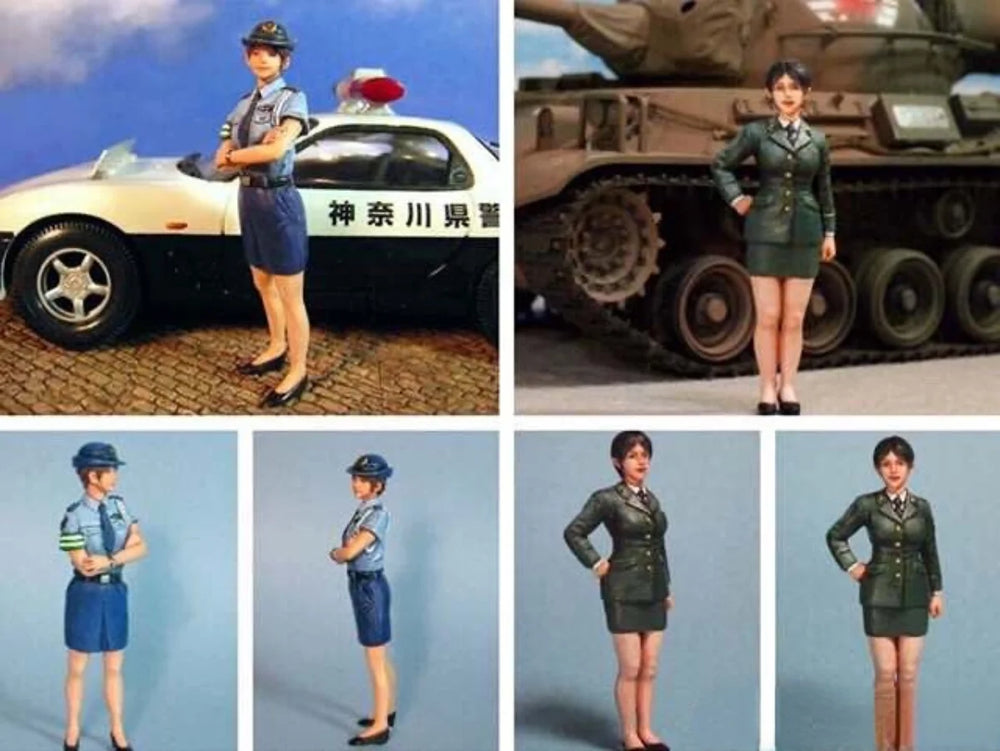 1/35 Modern Female Police and Soldiers, 7 Figures, Resin Model Figure Kit, Unassembled and Unpainted