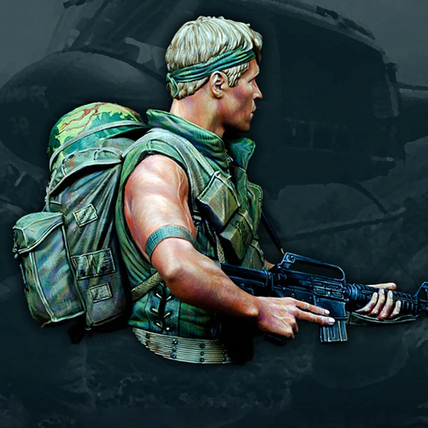 1/10 Vietnam War American Soldier, Resin Model Figure Kit, Unassembled and Unpainted