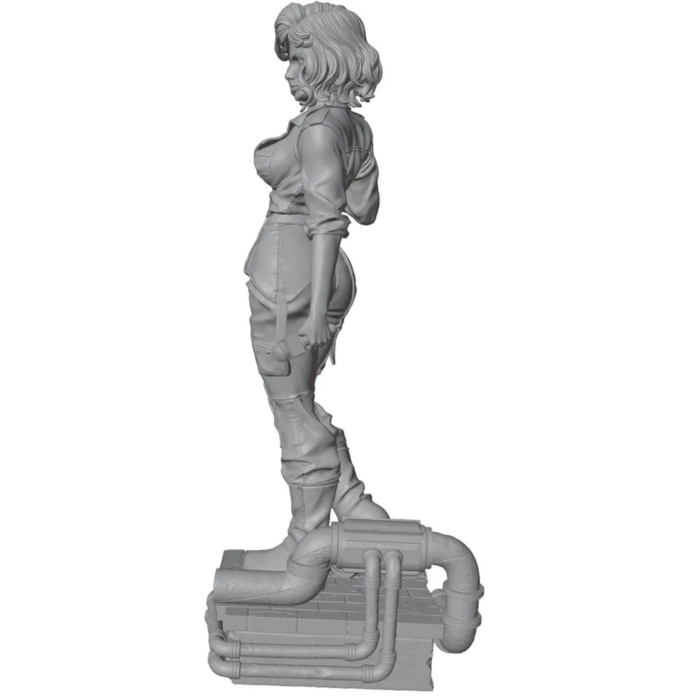 1/24 Female Tactical Operator in Alert Stance, Resin Model Figure Kit, Unassembled and Unpainted