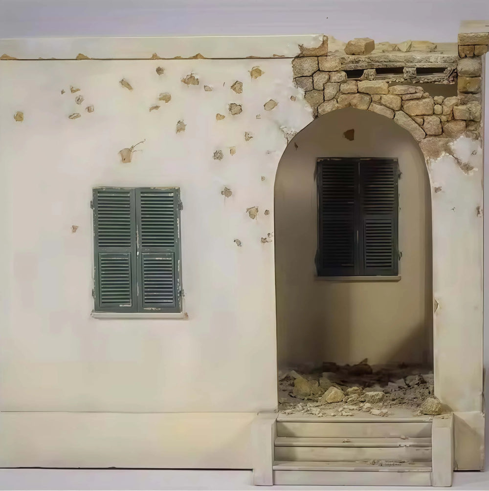 1/35 WWII War-Damaged European House, Resin Model Terrain Kit, Unpainted