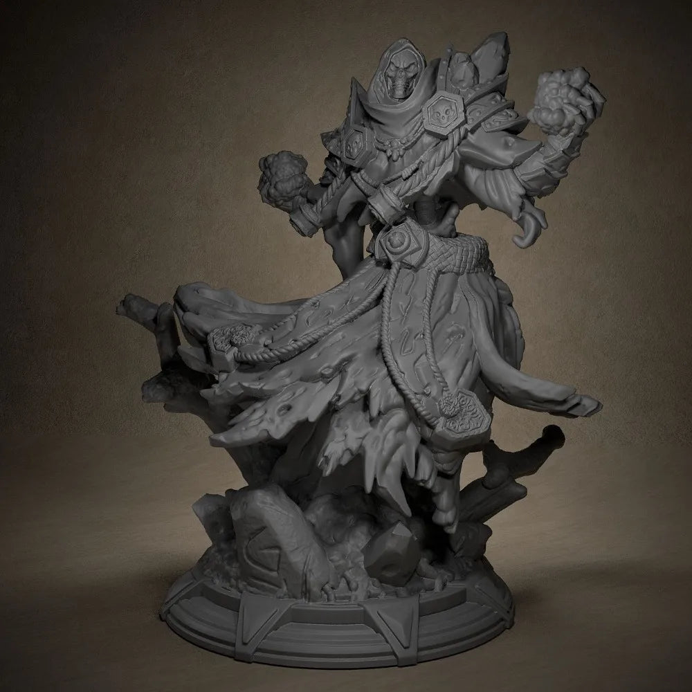 70mm Dark Lich, Resin Model Figure Kit, Fantasy Theme, Unassembled and Unpainted