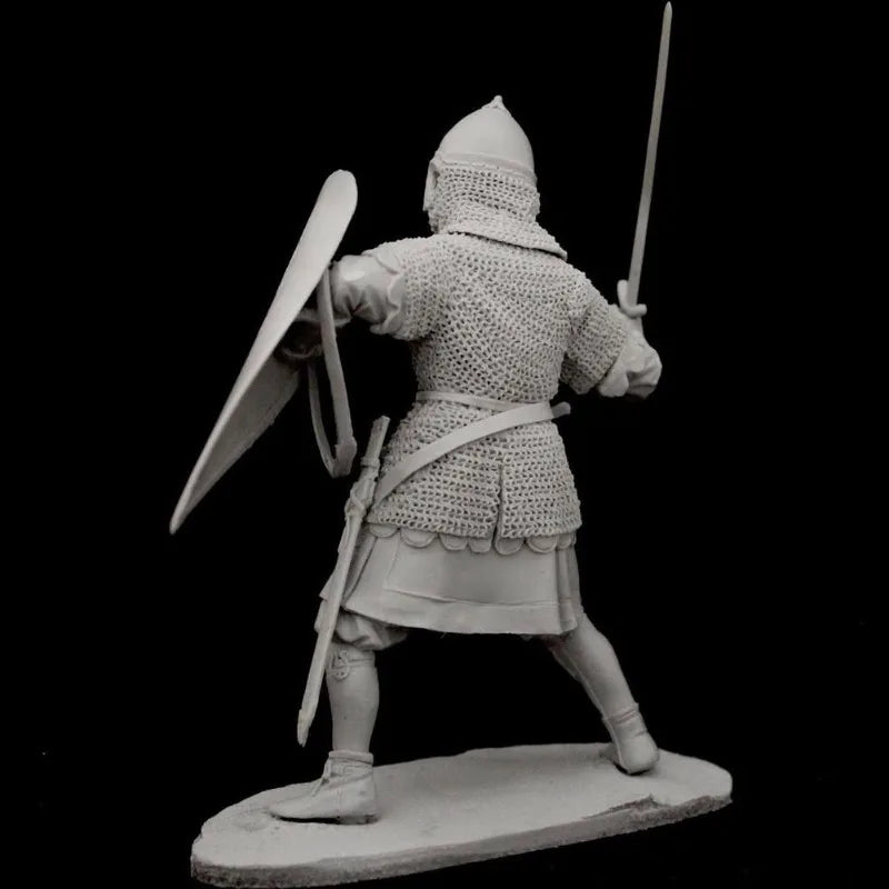 1/24 Medieval Russian Warrior, Resin Model Figure Kit, Unassembled and Unpainted