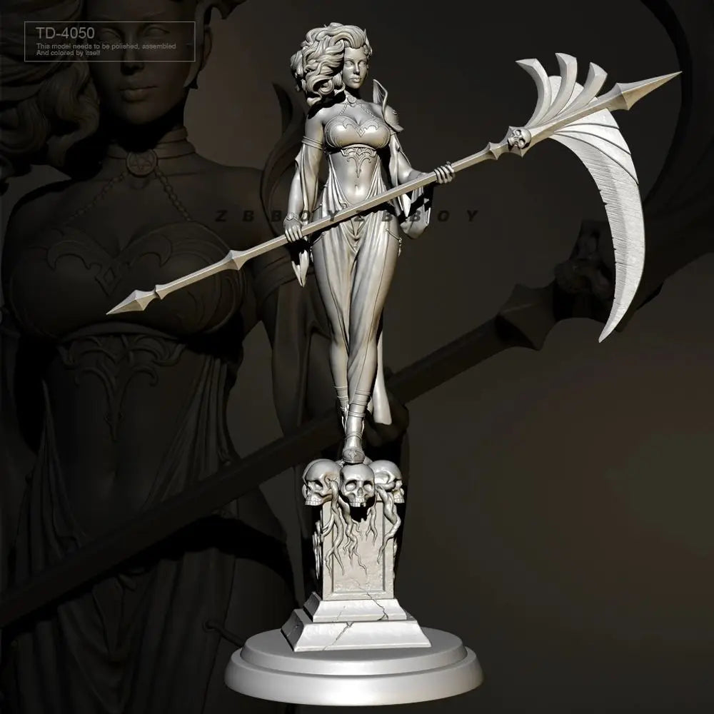 75mm Death Goddess, Resin Model Figure Kit, Fantasy Theme, Unassembled and Unpainted