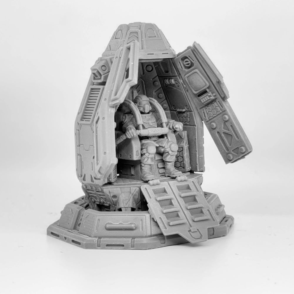 Vaskar Drop Pod, Resin Model Vehicle Kit, Sci-Fi Theme, Unassembled and Unpainted