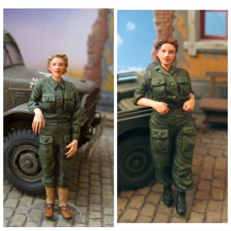 1/35 WWII Allied Female Nurses (2-Person), 2 Figures, Resin Model Figure Kit, Unassembled and Unpainted